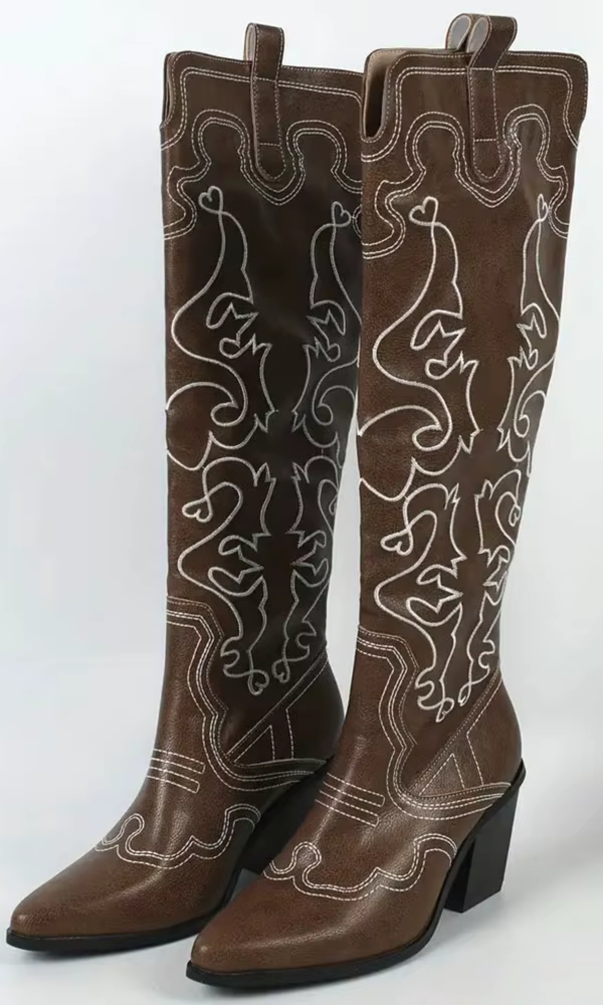 AMY: Trendige Cowboy-Boots Knee-High