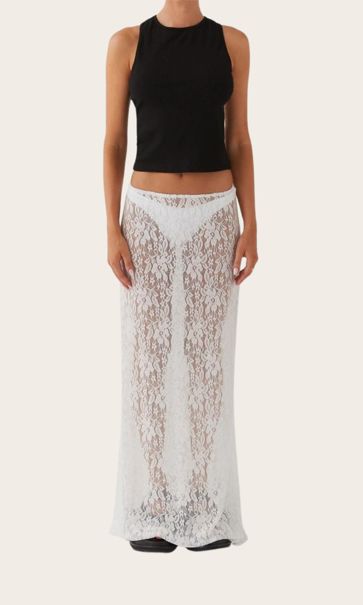 MIA: Maxi-Skirt im transparenten Spitzenlook