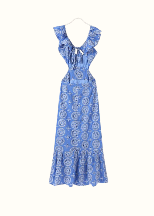 CELESTE: Traumhaftes Blaues Kleid mit Stickerei für Sommer und Hochzeiten