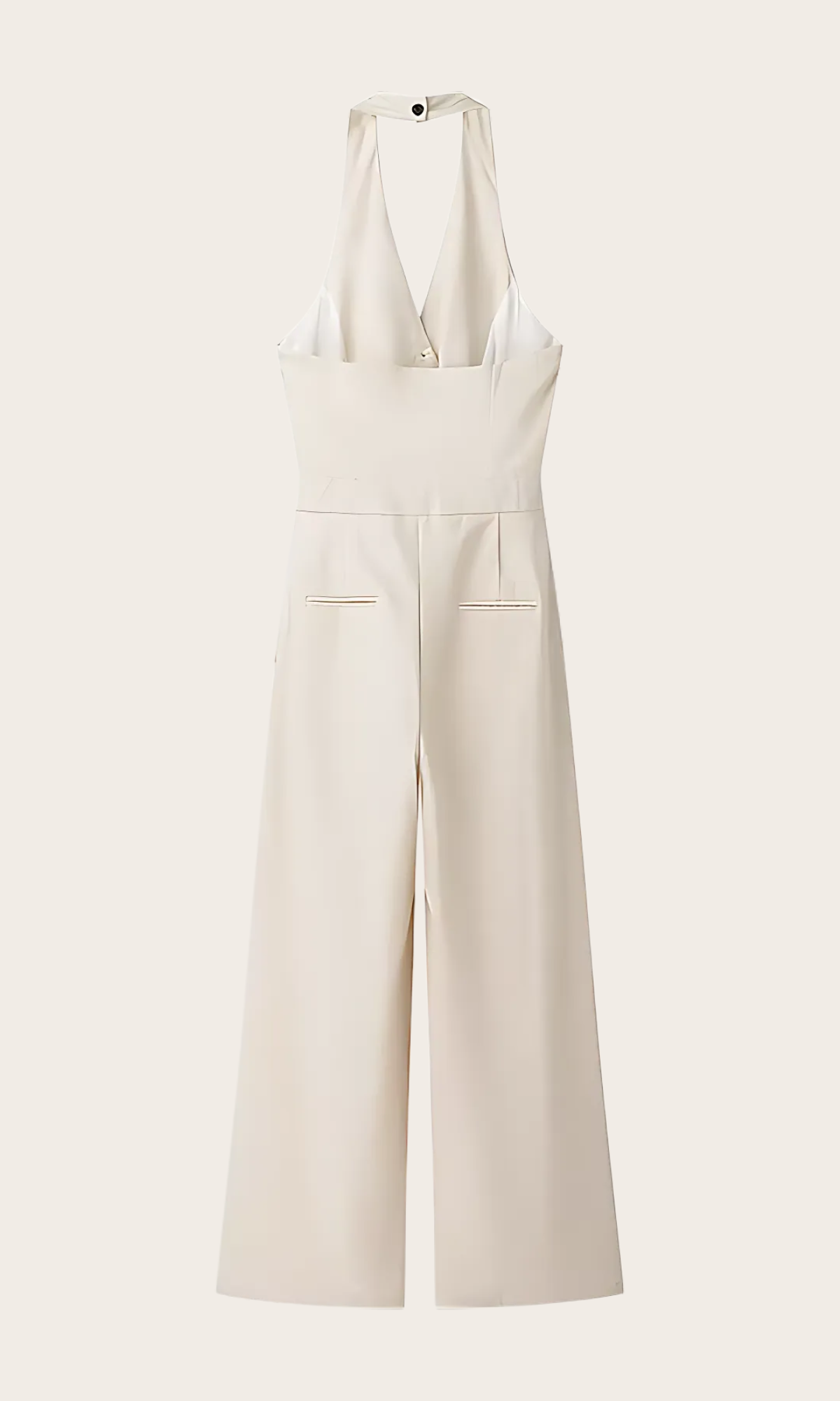 RENA Overall – Beige Neckholder Overall