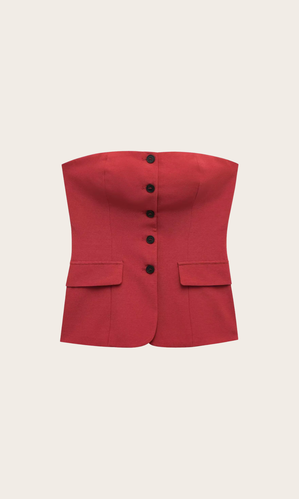RIA - Rotes Set mit Bandeau Top