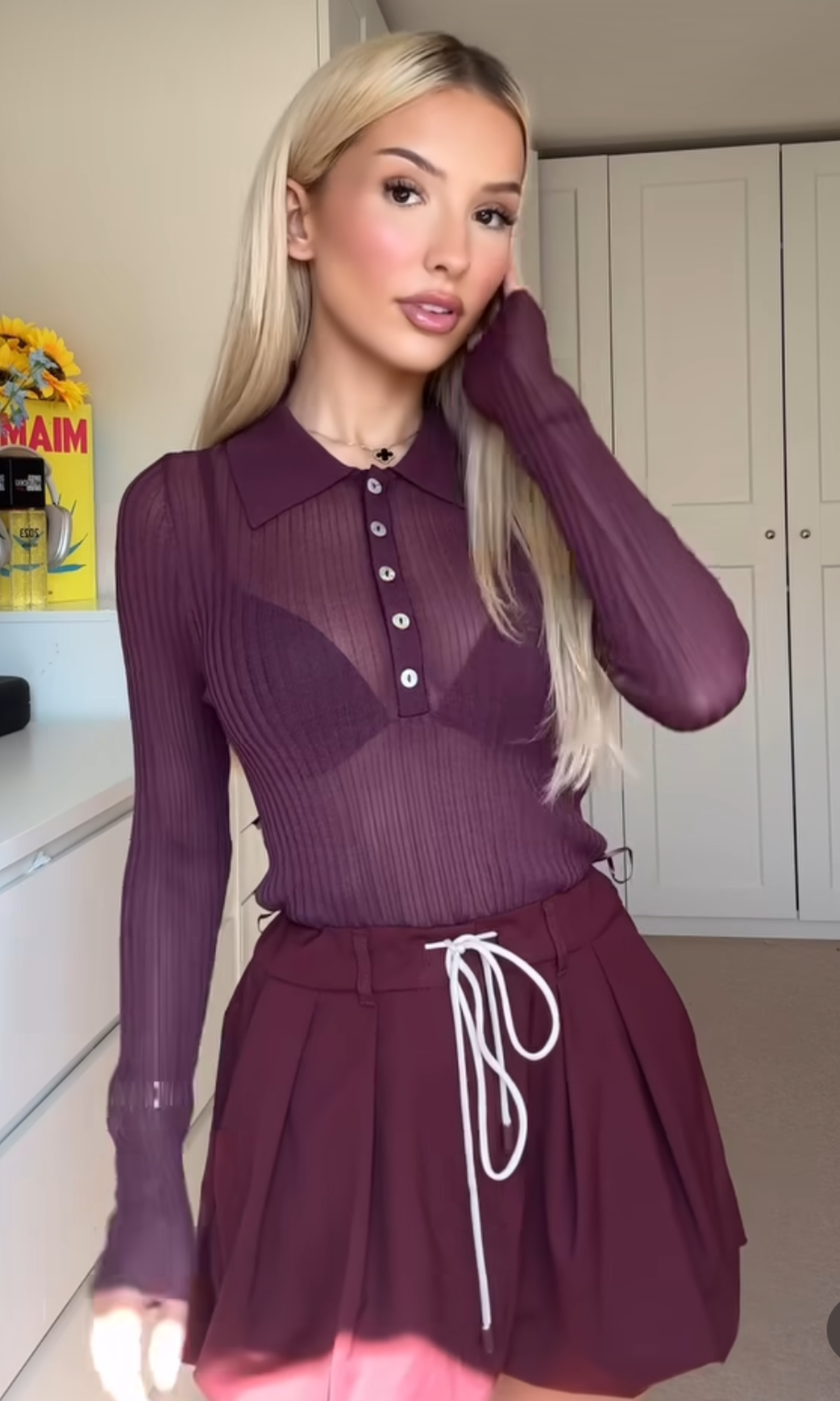 LENA Jacke – Stylische Jacke in der Trendfarbe Burgundy